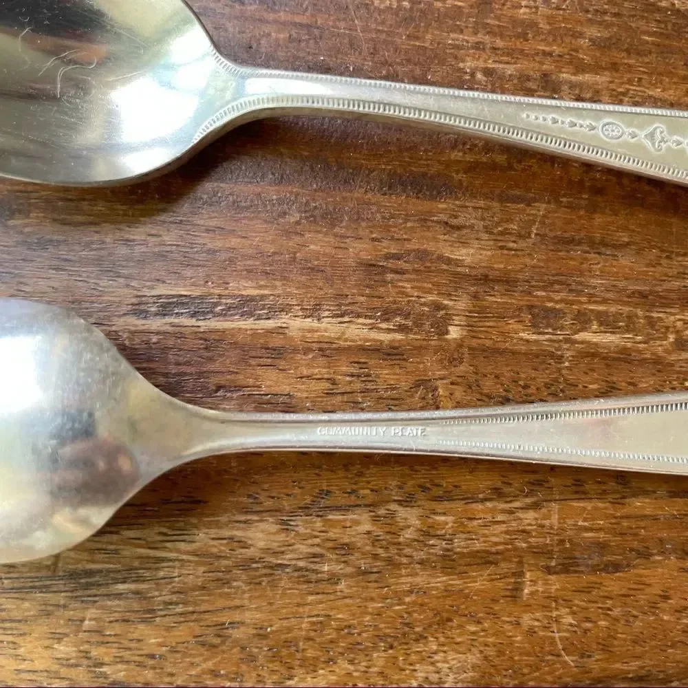 Antique 1921 Oneida Community Plate Grosvenor Teaspoons Set of 5 No Monogram